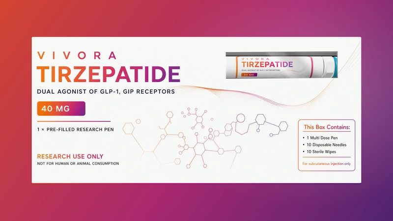Tirzepatide research pen packaging